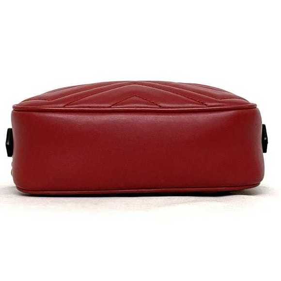 Gucci Marmont Mini Shoulder Bag Leather Red - Picture 5 of 10